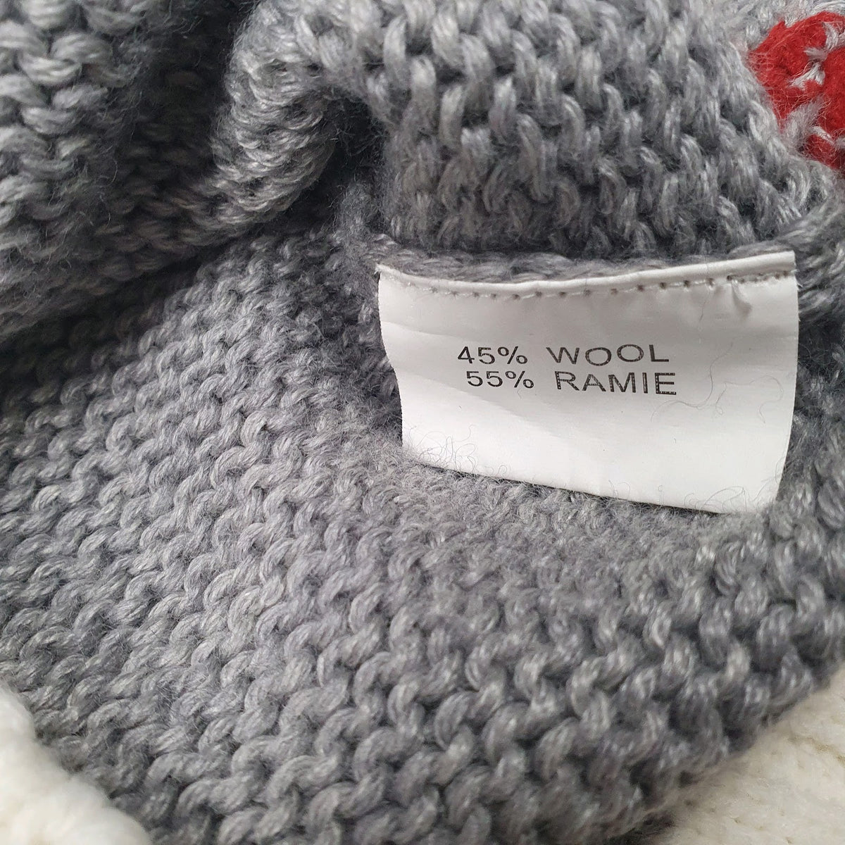 Womens Grey Pepita  V Neck Jumper