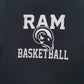 Mens Black Nike Dri-Fit Ram Basketball  T Shirt