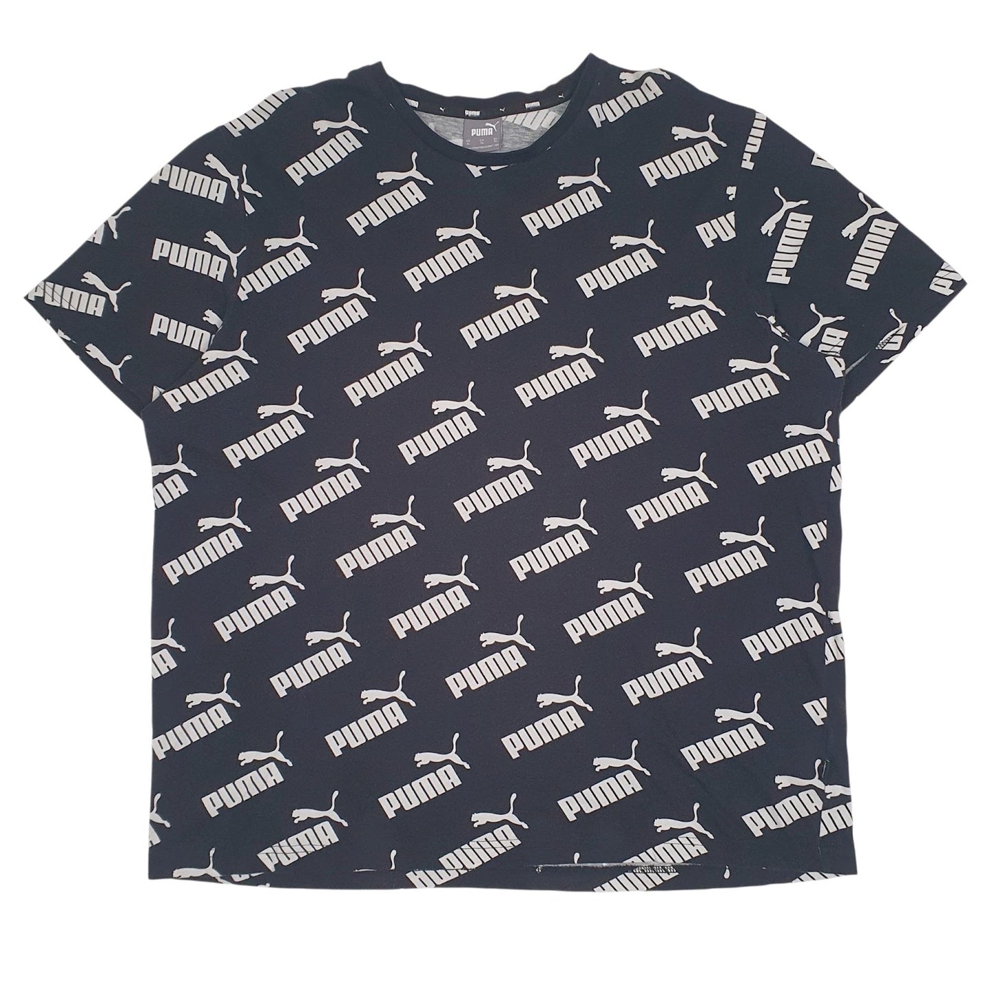 Mens Black Puma  Short Sleeve T Shirt