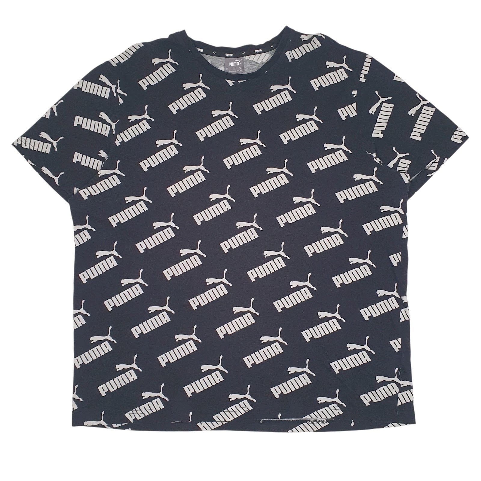 Mens Black Puma  Short Sleeve T Shirt