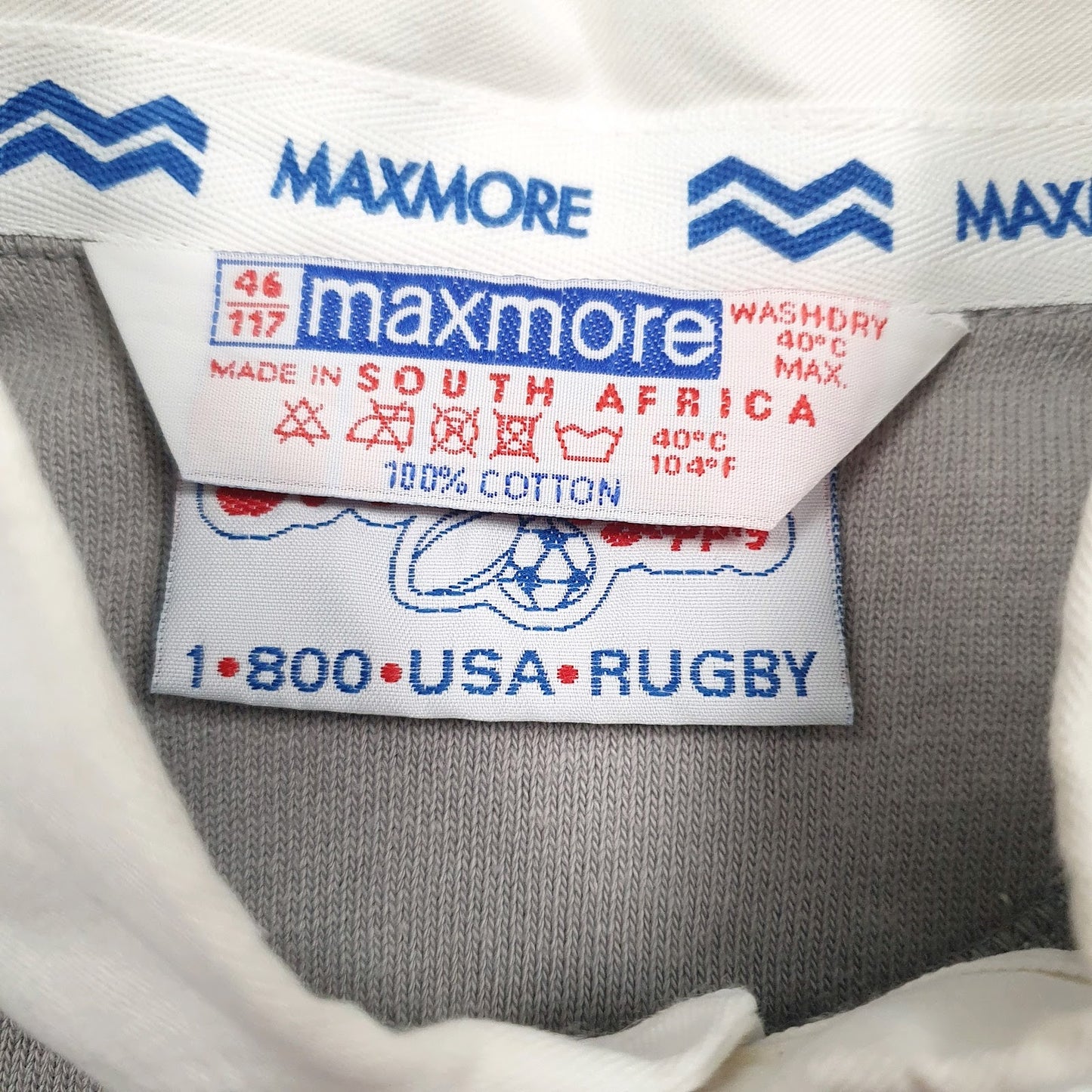 Mens Grey Maxmore Rugby Vintage Schoolhouse Mercenaries  Polo Shirt