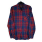 Mens Blue Atlasformen Plaid Flannel Long Sleeve Shirt