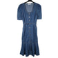 Womens Blue D. Dan  Short Sleeve Dress