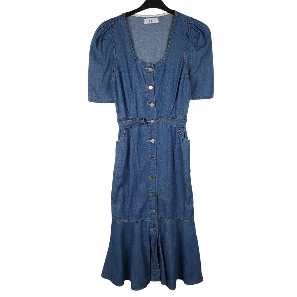 Womens Blue D. Dan  Short Sleeve Dress