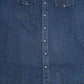 Mens Blue BB Brand Pearl Snap  Shirt
