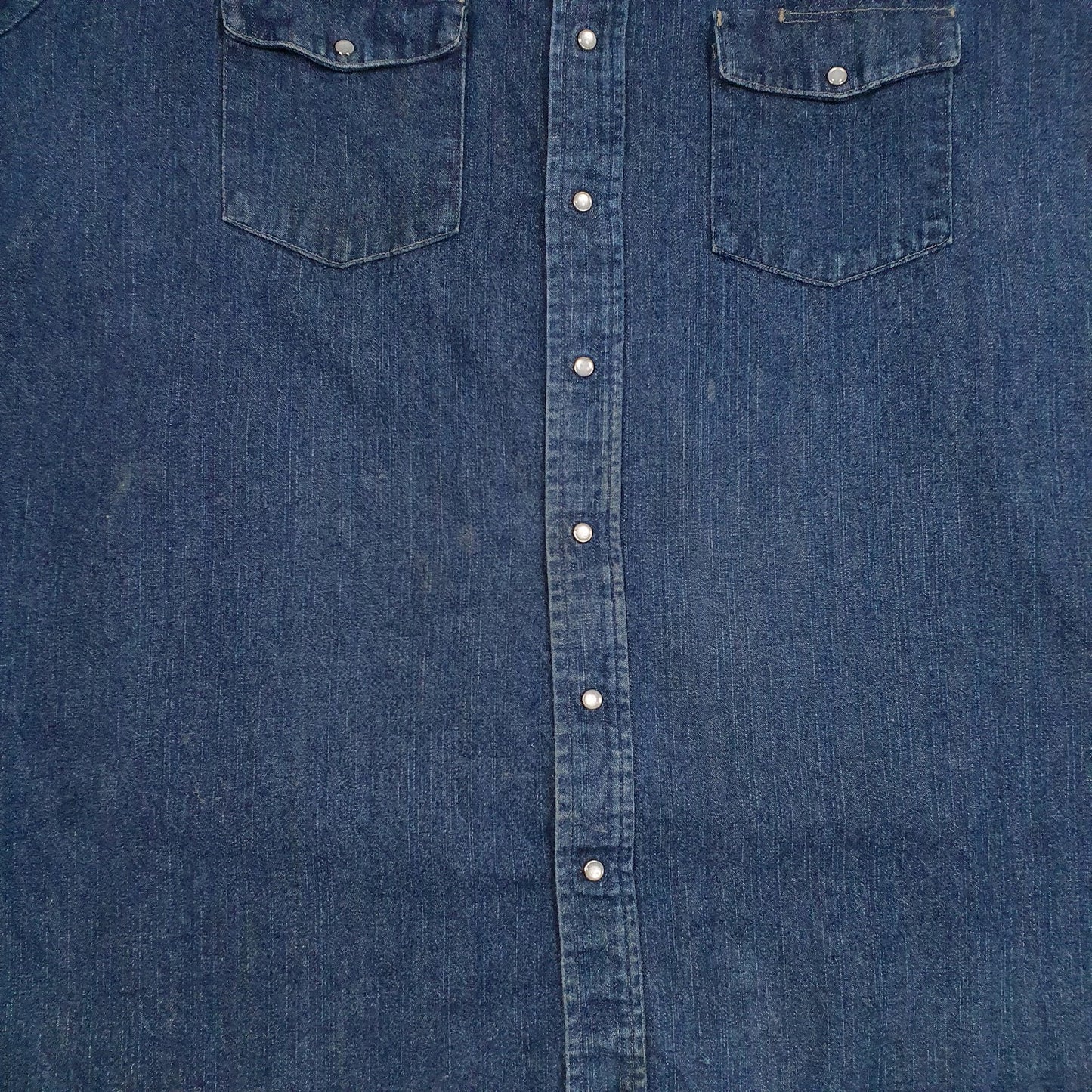 Mens Blue BB Brand Pearl Snap  Shirt