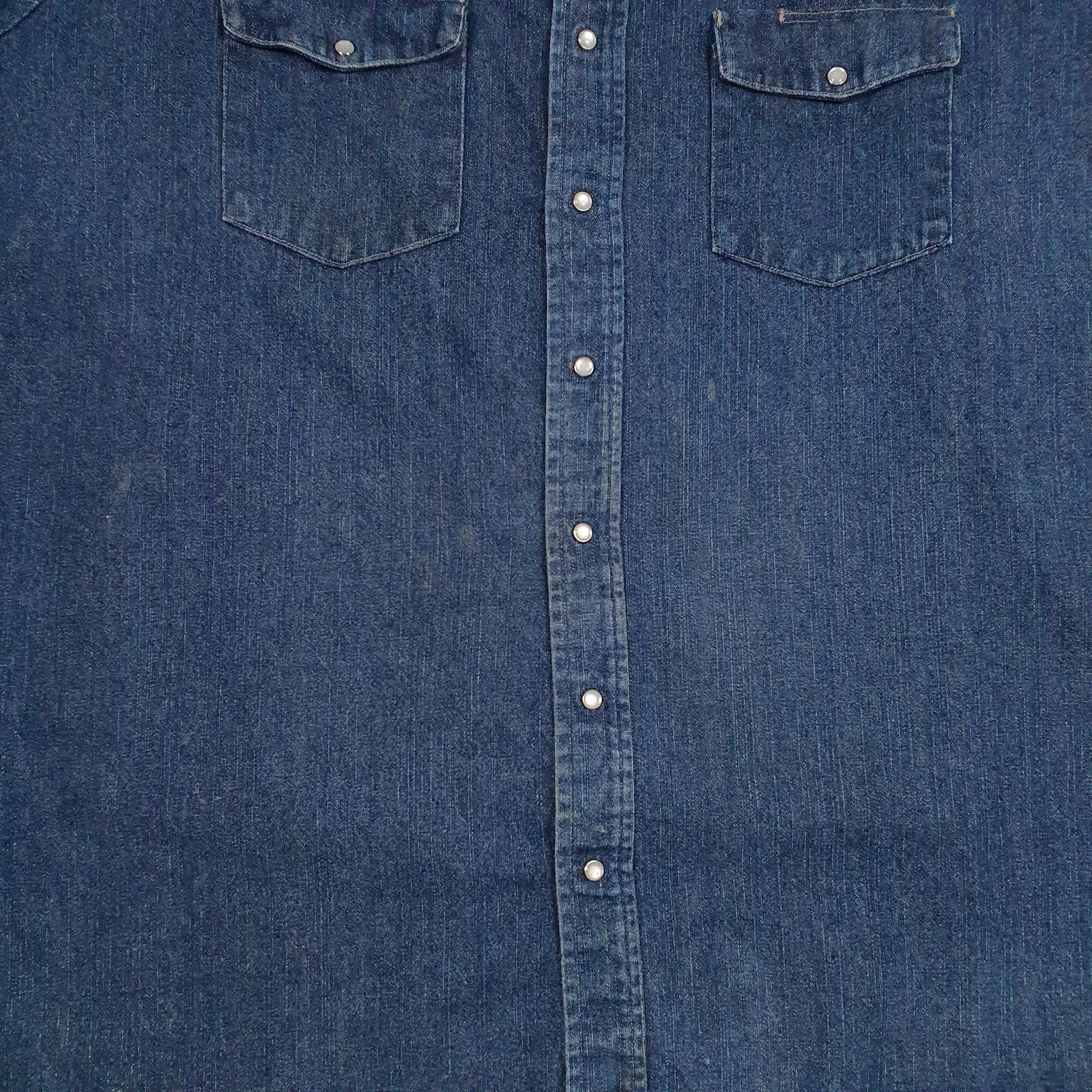 Mens Blue BB Brand Pearl Snap  Shirt