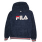 Womens Navy Fila Sherpa Hoodie Jumper