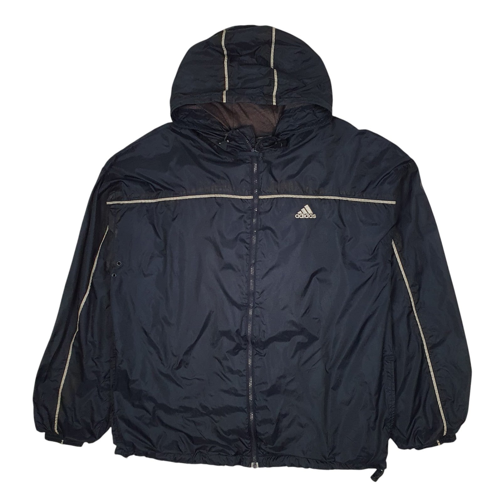 Mens Navy Adidas Vintage 00s Hoodie Coat