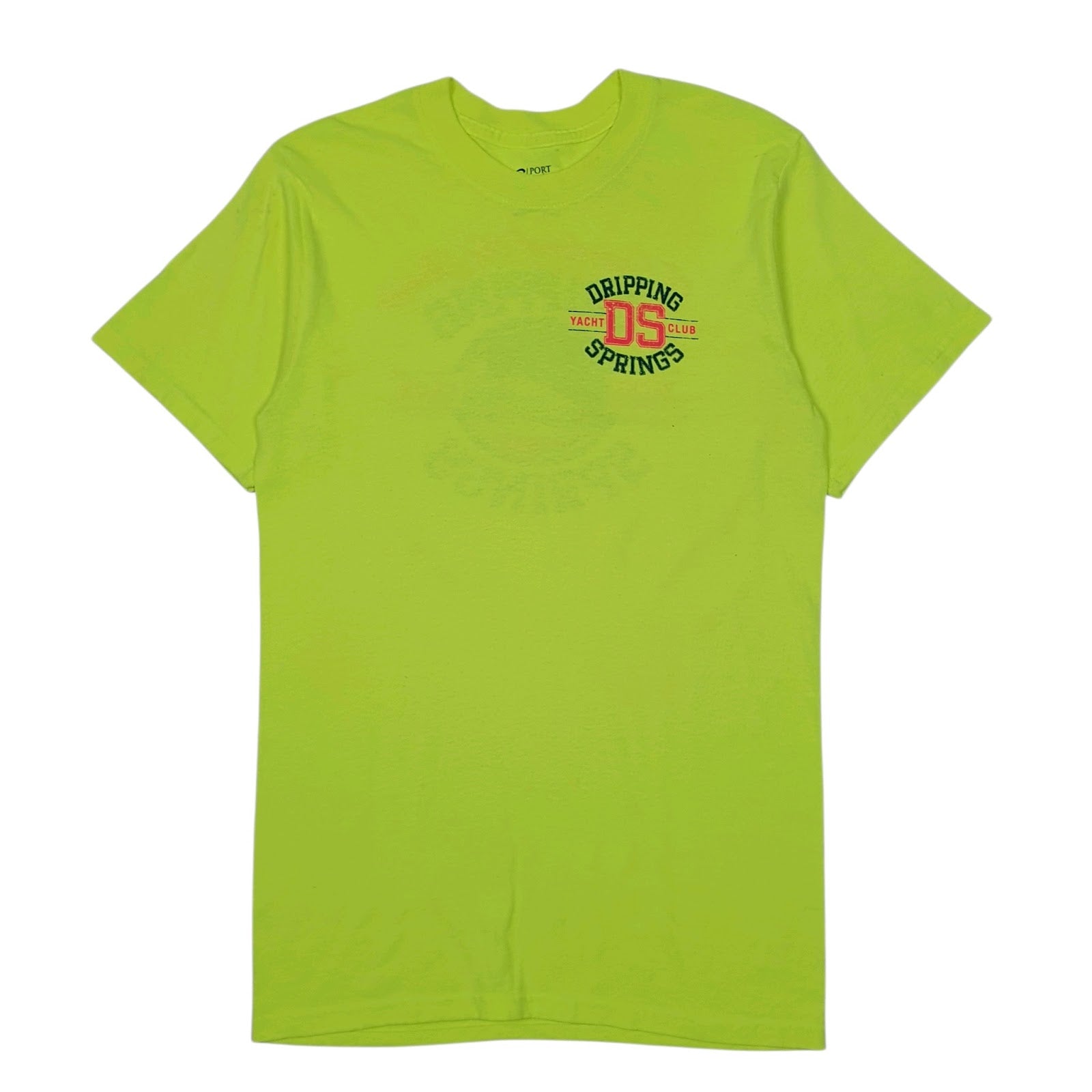 Mens Yellow Port & Company Dripping Springs Short Sleeve T Shirt