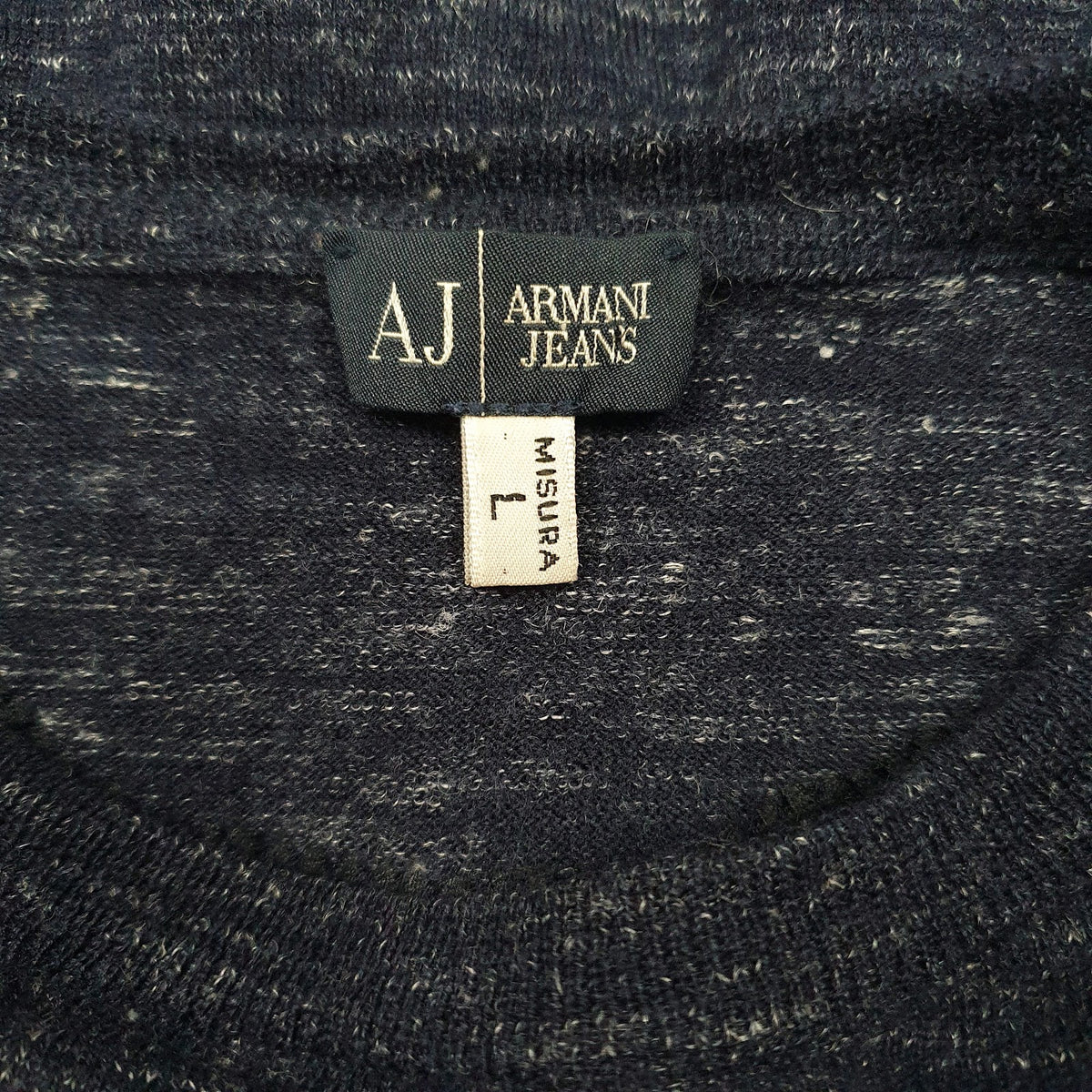 Womens Navy Armani  Crewneck Jumper