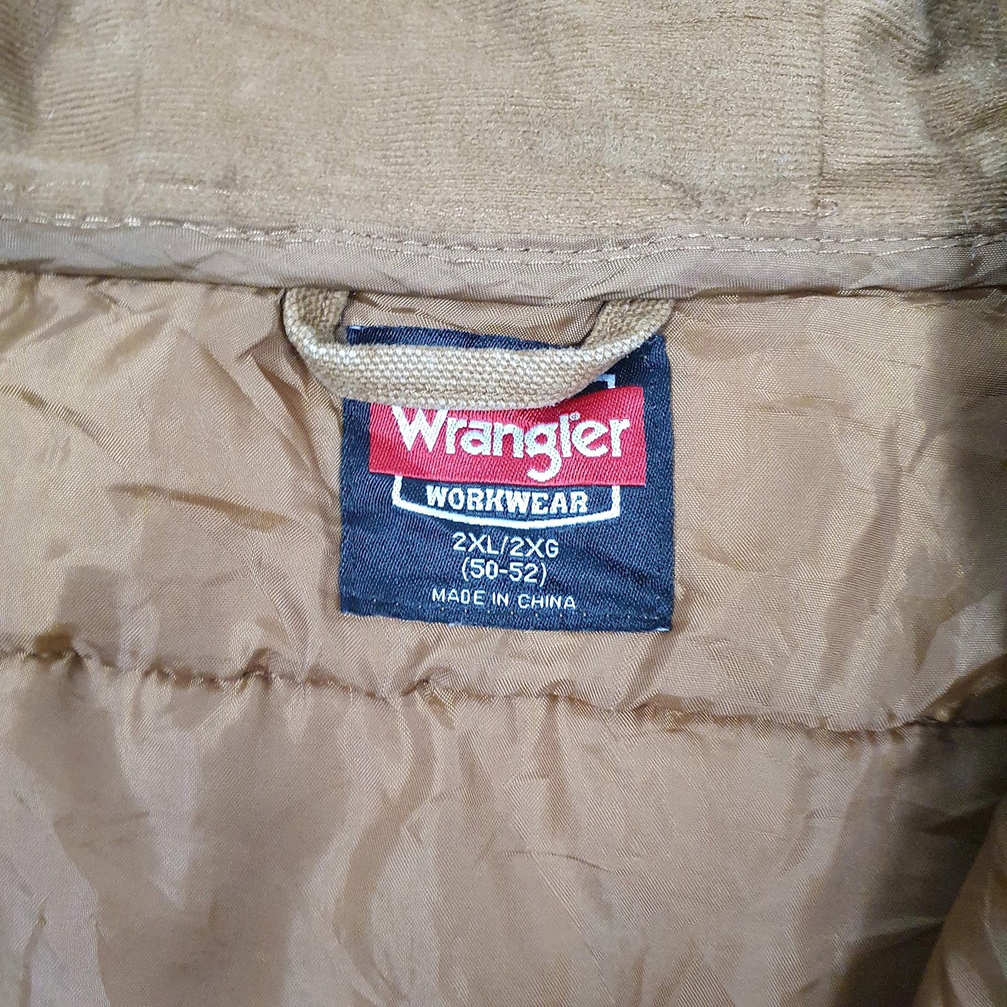 Mens Brown Wrangler Workwear Padded  Coat