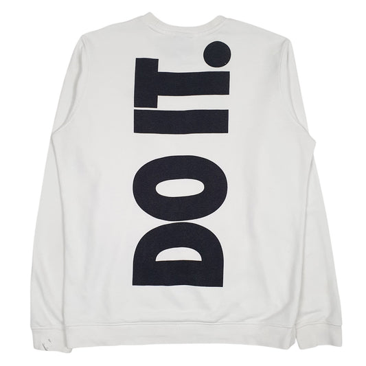 Mens White Nike  Crewneck Jumper