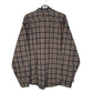 Mens Brown Eddie Bauer Thick Flannel Relaxed Fit  Shirt
