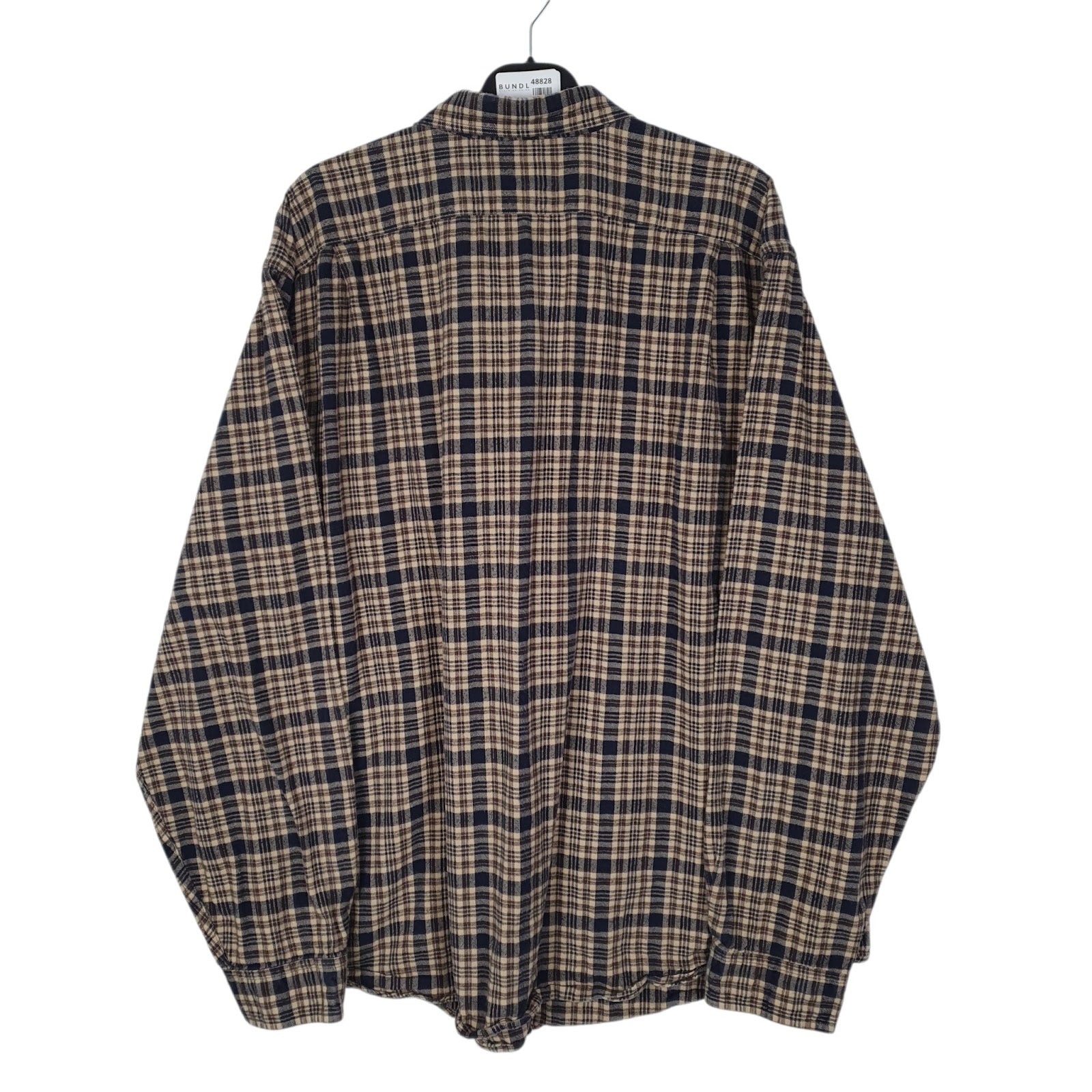 Mens Brown Eddie Bauer Thick Flannel Relaxed Fit  Shirt
