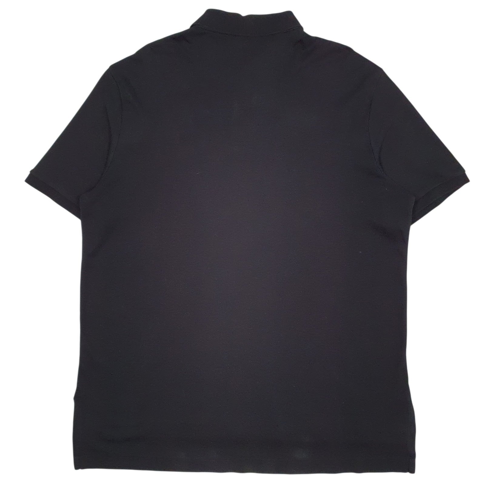 Mens Black Polo Ralph Lauren Pima Soft Touch Hoodie Polo Shirt