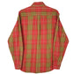Mens Red Country Side Vintage Flannel  Shirt