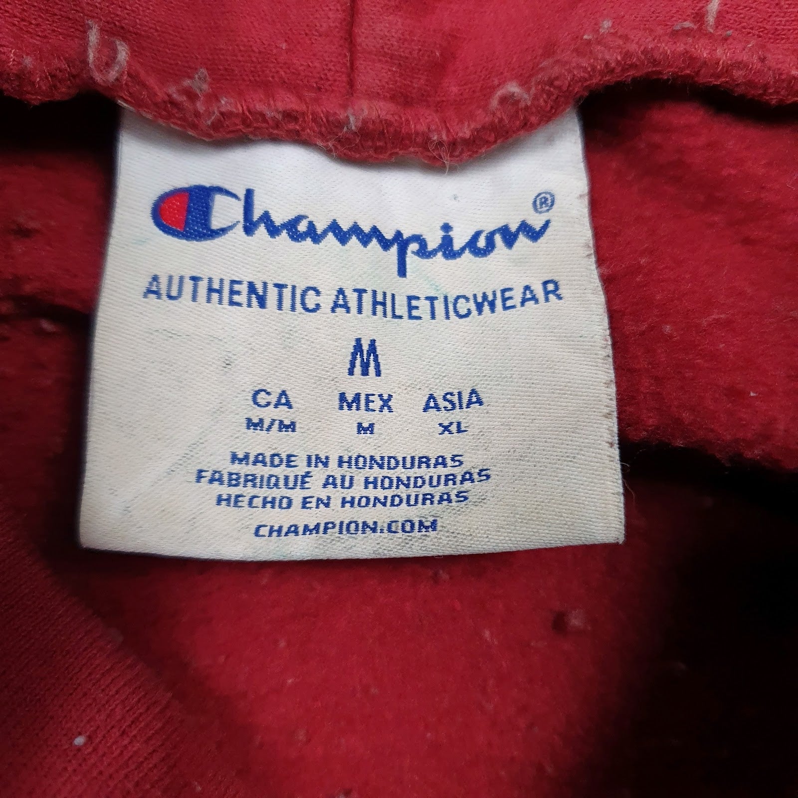 Mens Red Champion Umass Amherst Hoodie Jumper