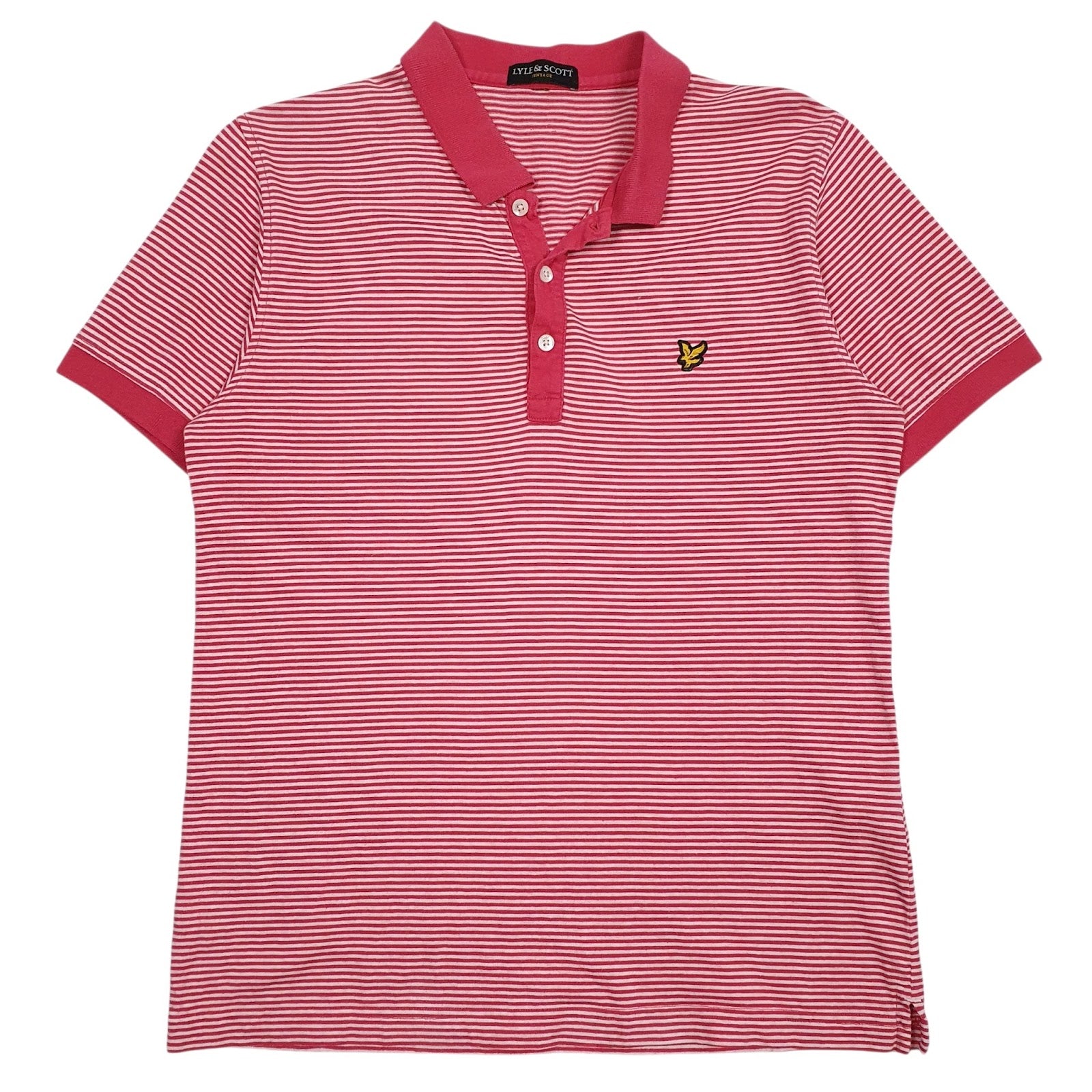 Mens Pink Lyle & Scott  Short Sleeve Polo Shirt