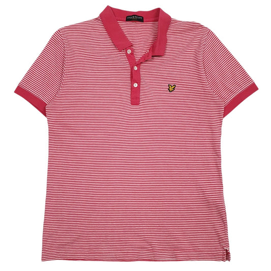Mens Pink Lyle & Scott  Short Sleeve Polo Shirt