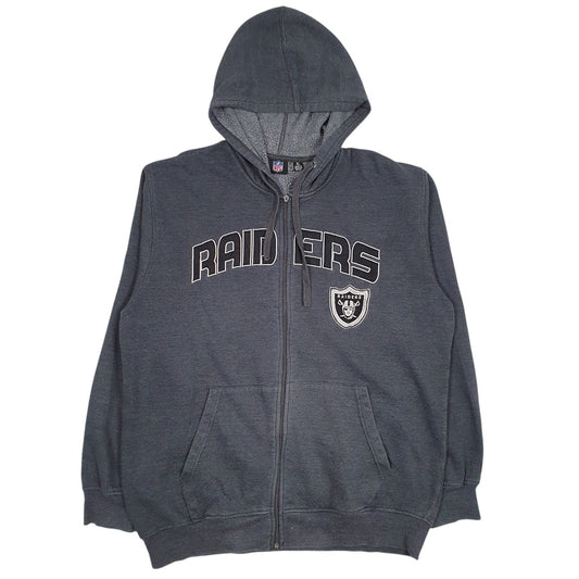 Mens Grey NFL Raiders Full Zip Jumper