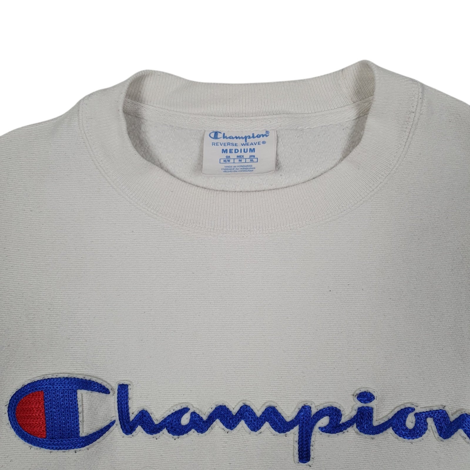 Mens White Champion  Crewneck Jumper