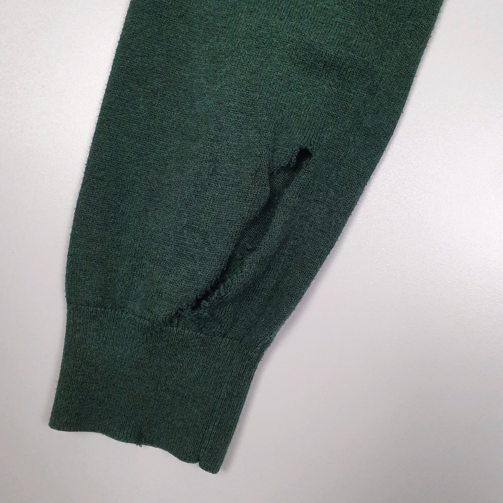 Mens Green Polo Ralph Lauren  V Neck Jumper