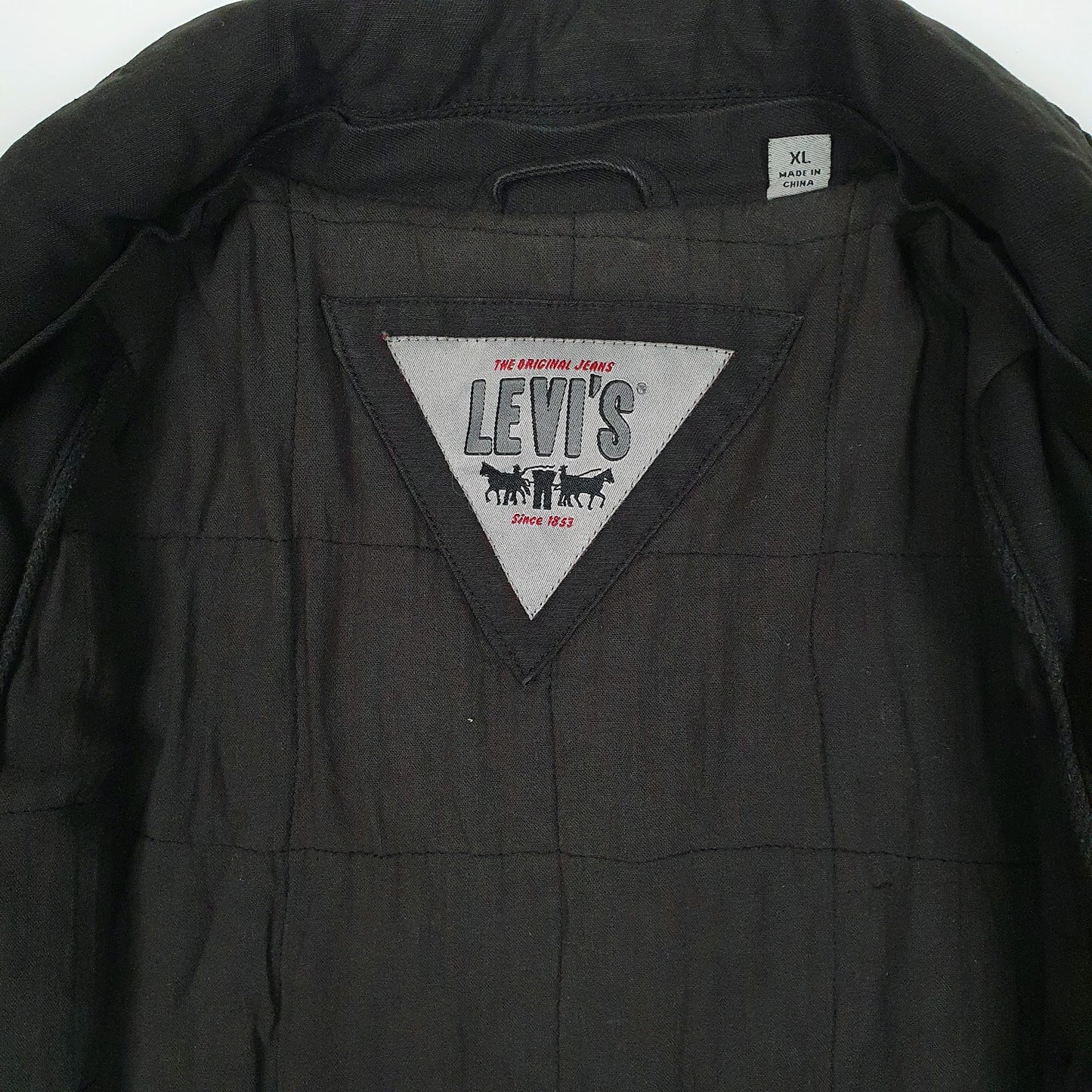 Mens Black Levis Bomber  Coat