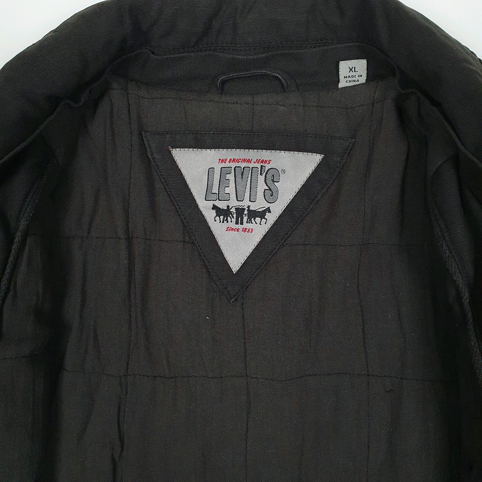Mens Black Levis Bomber  Coat