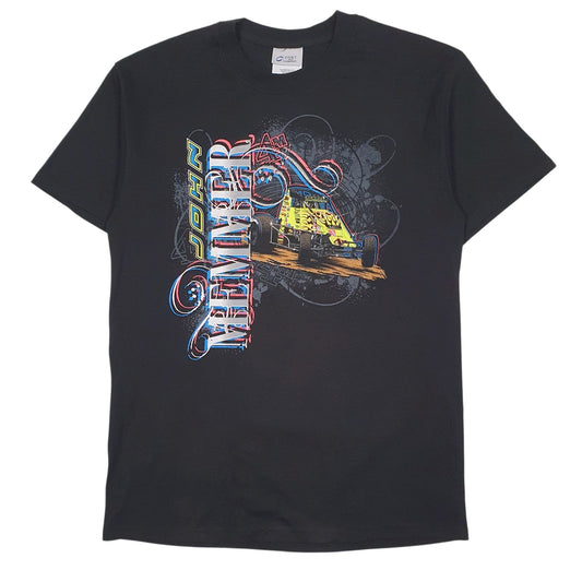 Mens Black Port & Company Graphic John Memmer Short Sleeve T Shirt