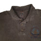 Mens Grey Cotton Deluxe Old Faithful Ale Crewneck Polo Shirt