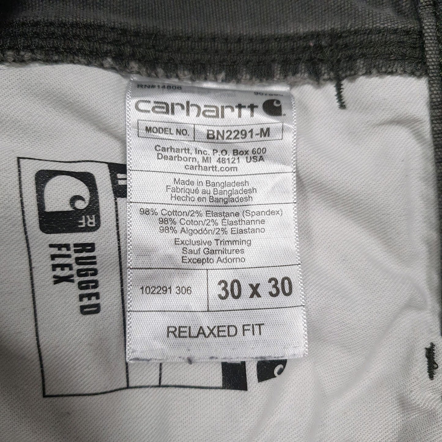 Mens Grey Carhartt   Trousers