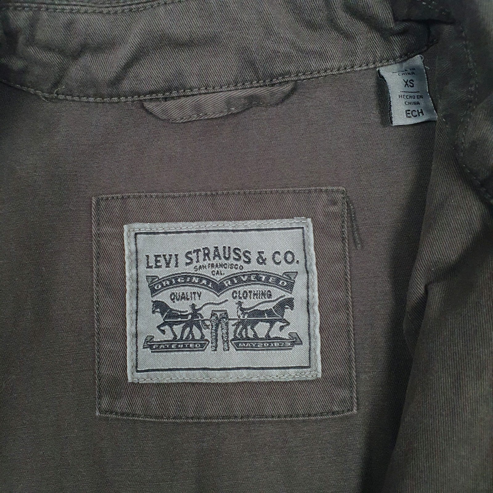 Mens Green Levis   Coat