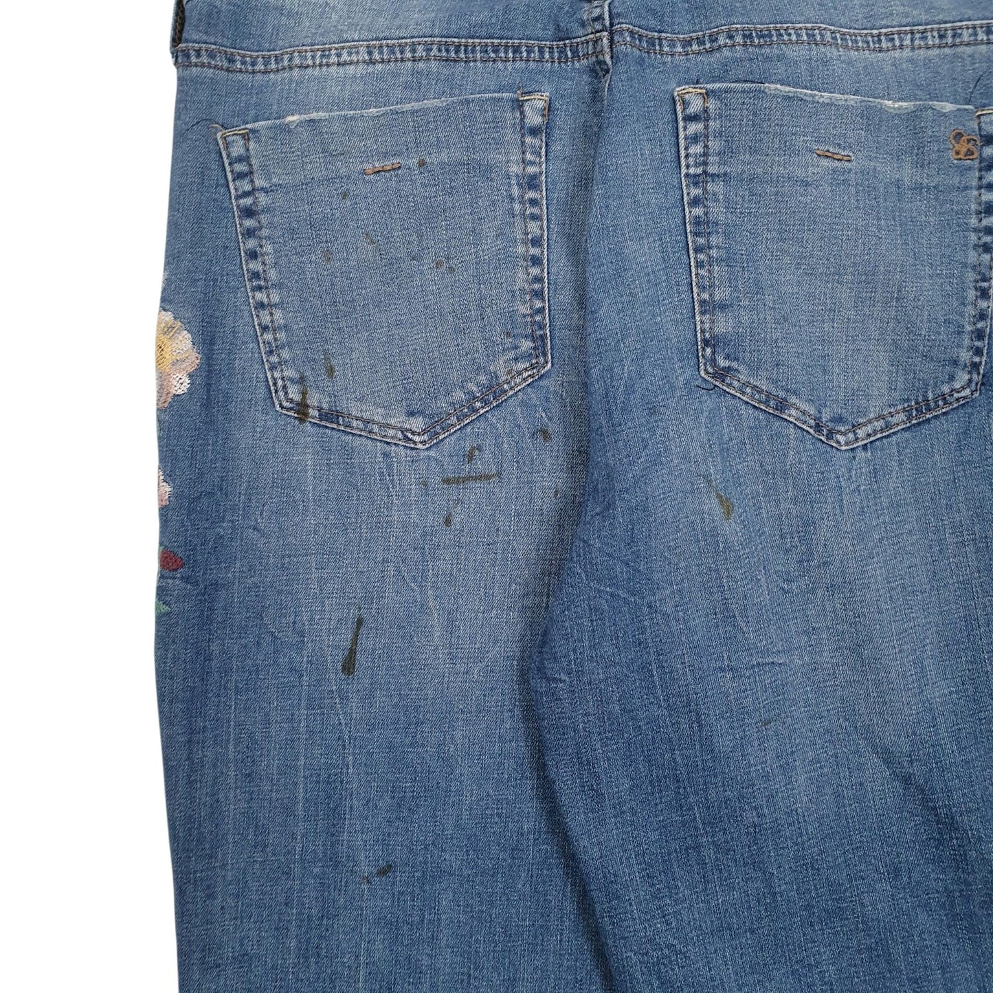 Womens Blue Jessica Simpson Embroidered  Jeans