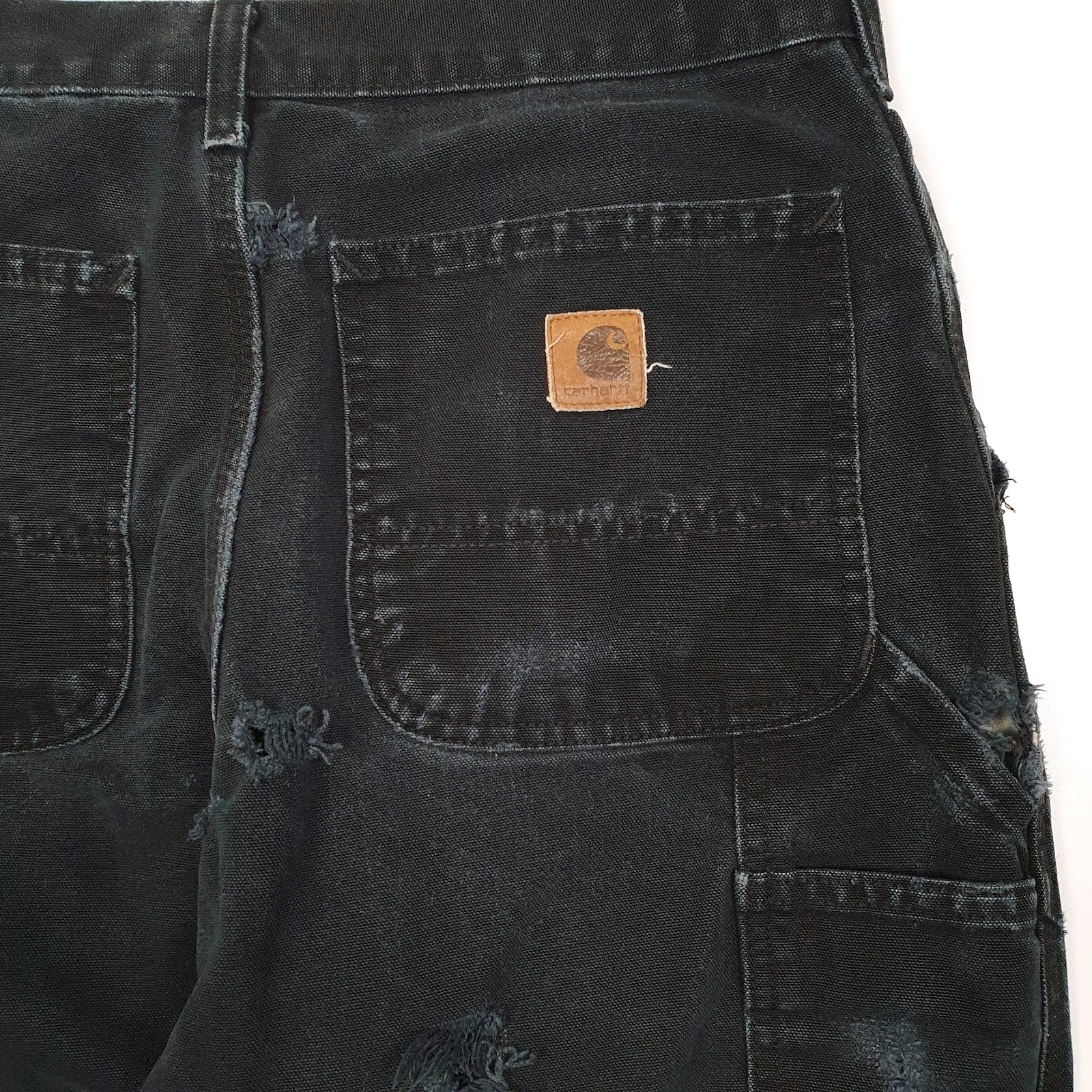 Mens Black Carhartt   Trousers