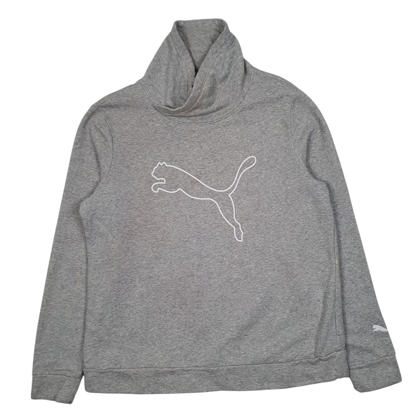 Womens Grey Puma  Shoal Neck Jumper