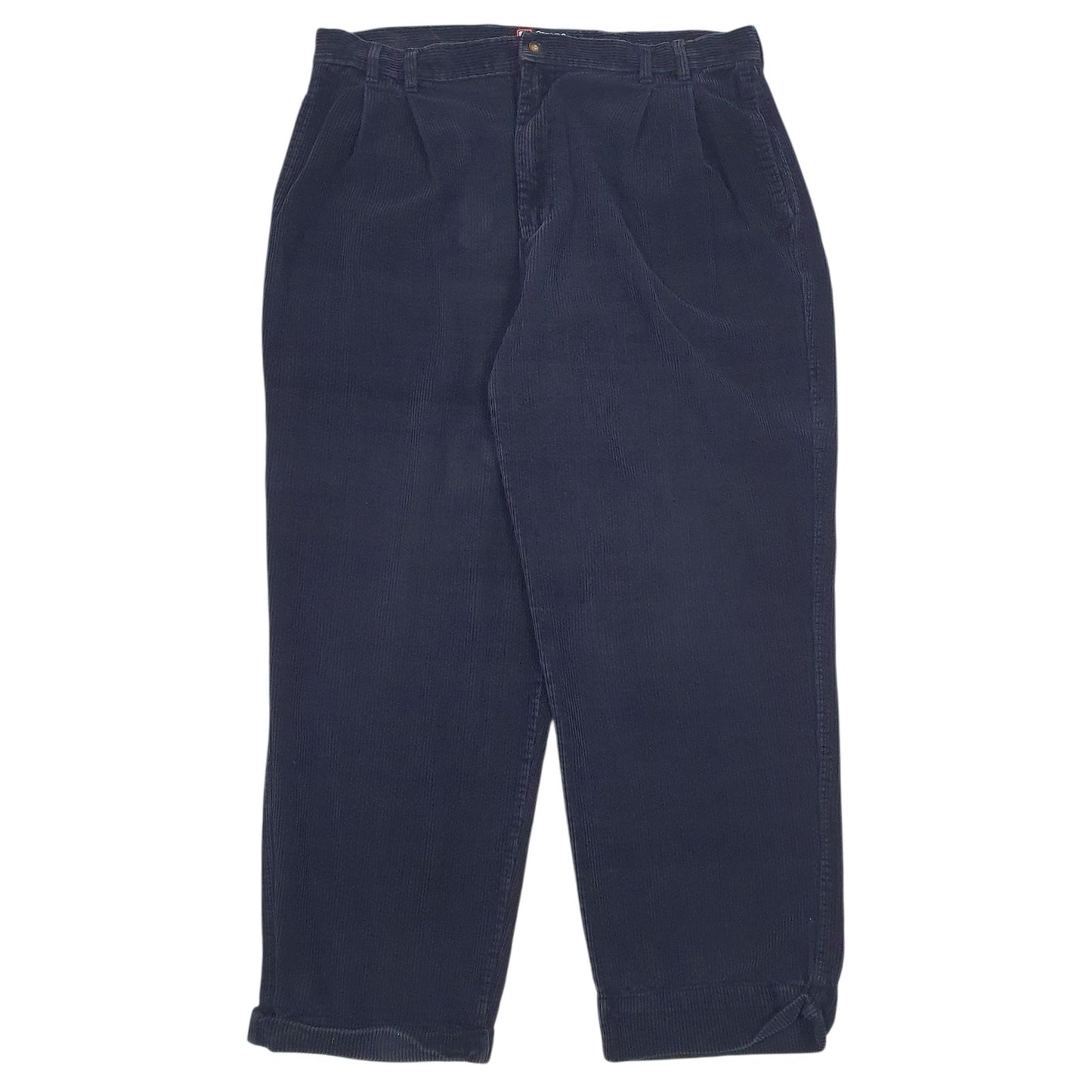 Mens Navy Ralph Lauren Pleated Corduroy Trousers