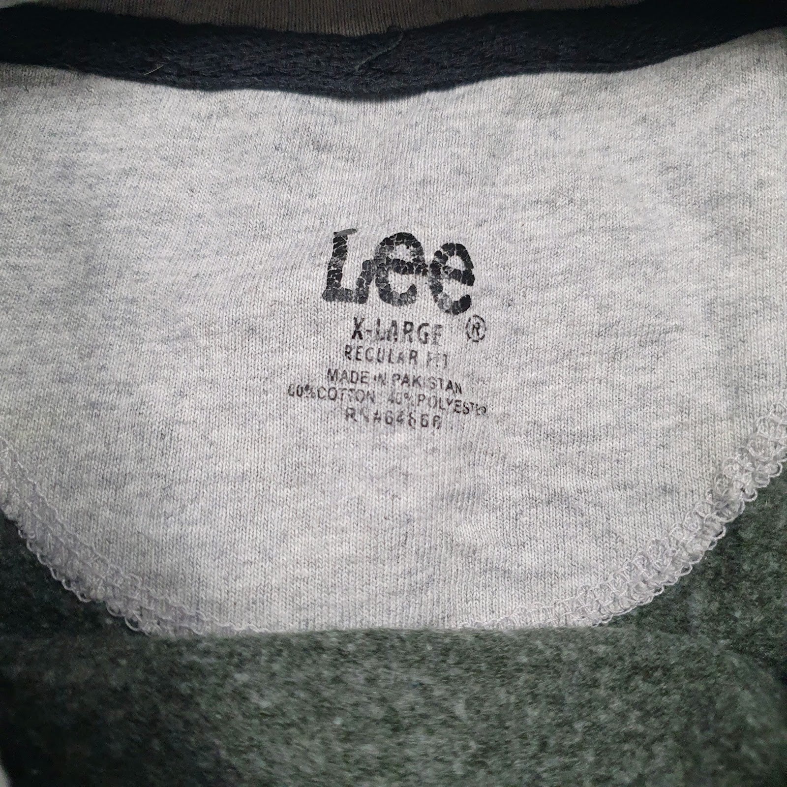 Mens Green Lee Spellout Hoodie Jumper