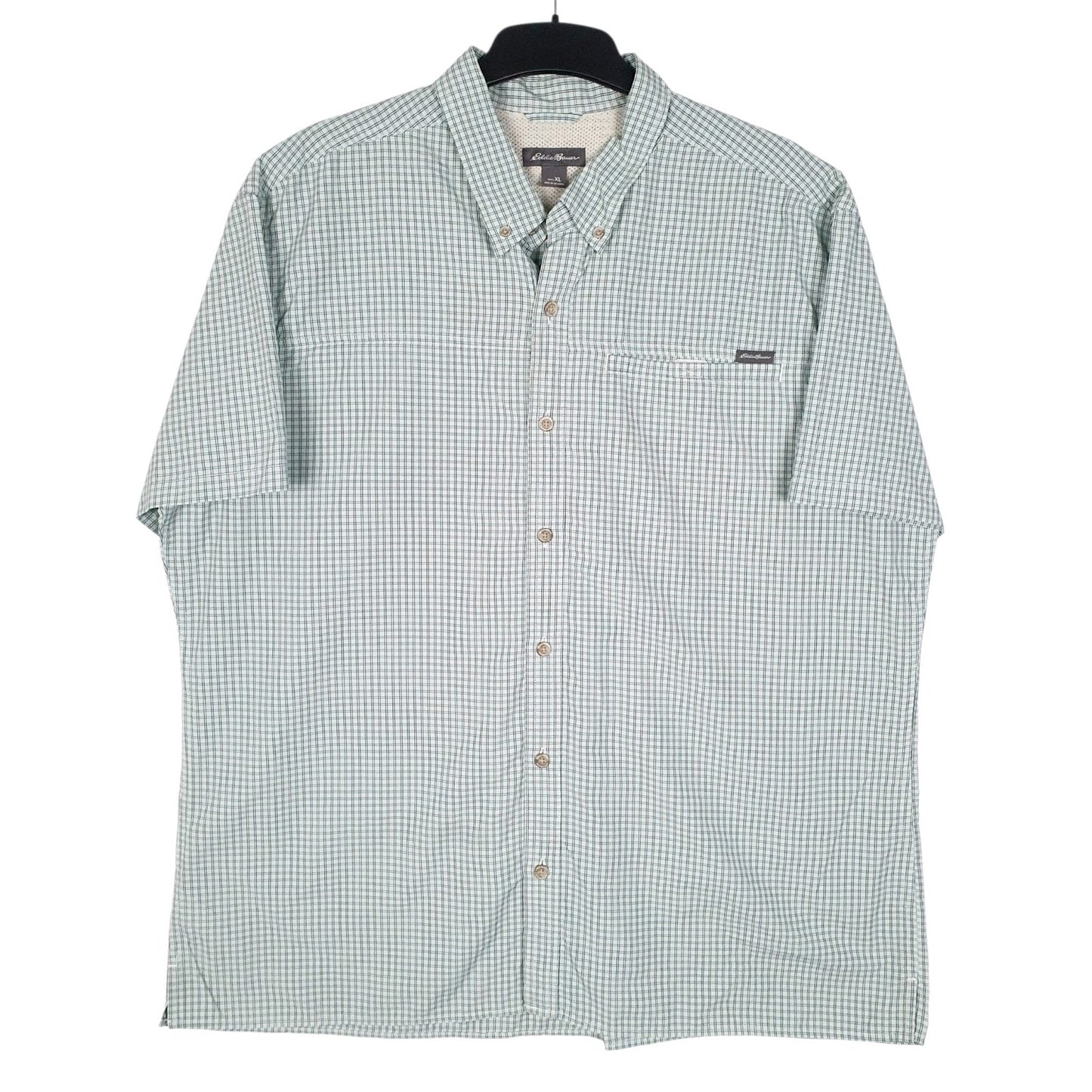 Mens Green Eddie Bauer  Short Sleeve Shirt