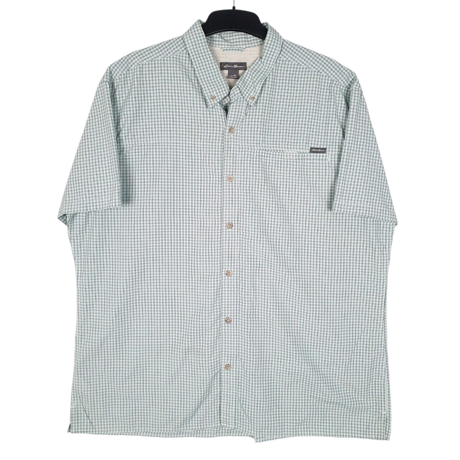 Mens Green Eddie Bauer  Short Sleeve Shirt