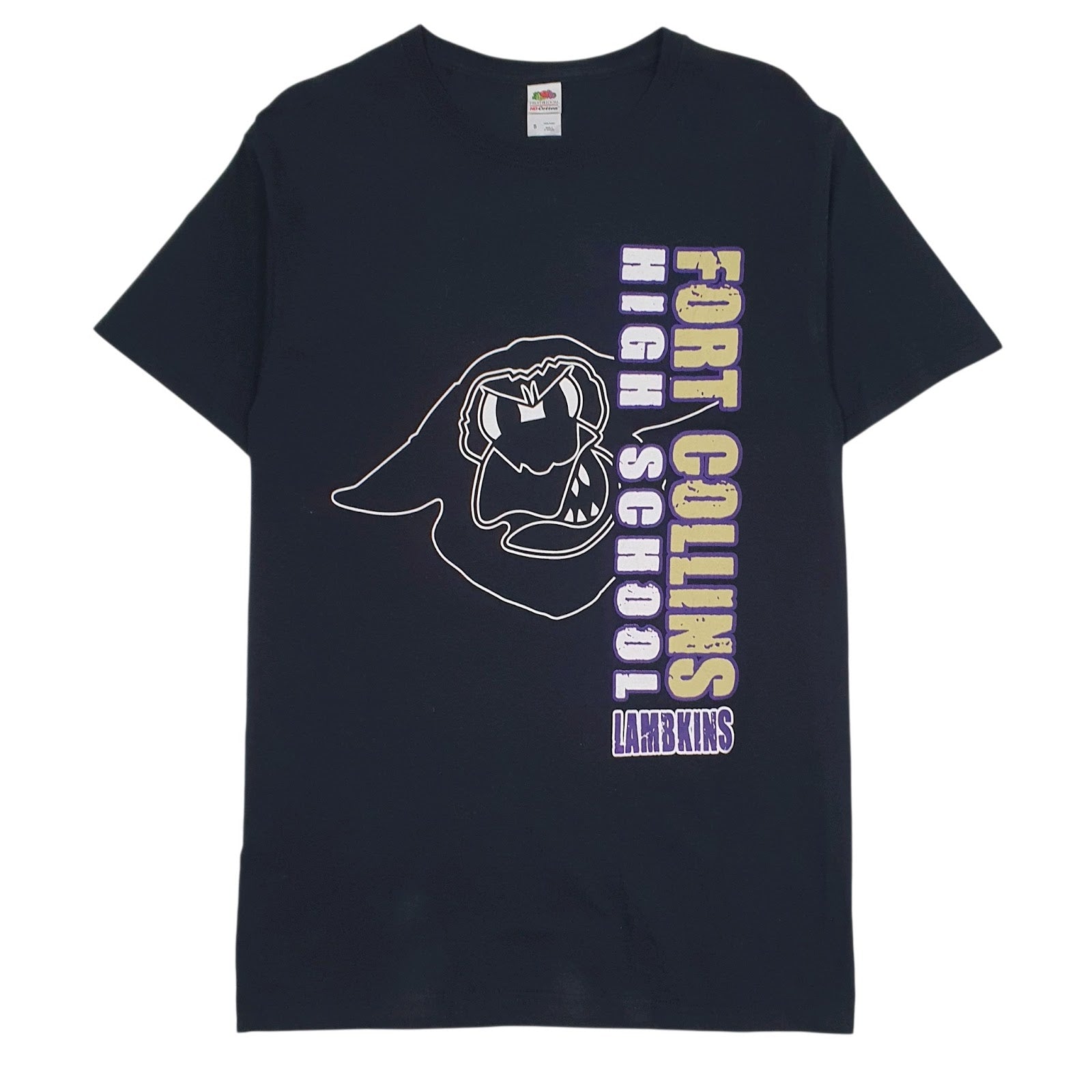Mens Black Fruit Of The Loom  Short Sleeve T Shirt