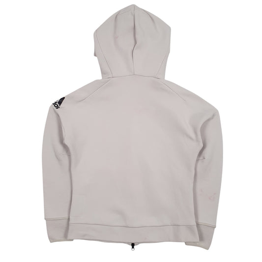 Womens Grey Adidas  Full Zip Jumper
