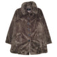 Womens Grey M&Co Faux Fur  Coat