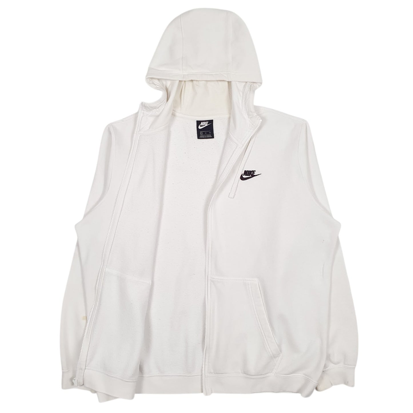 Mens White Nike  Full Zip Jumper