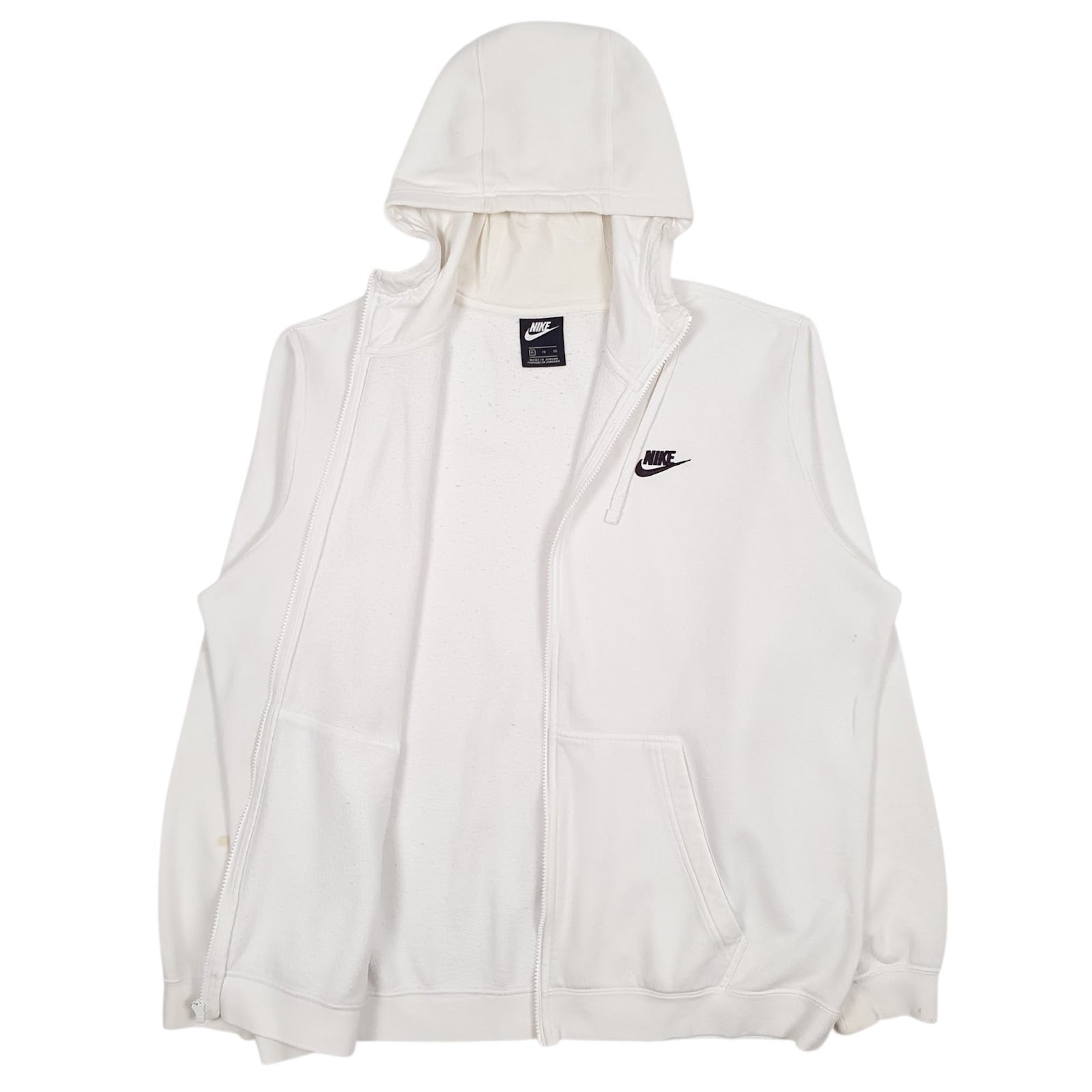 Mens White Nike  Full Zip Jumper