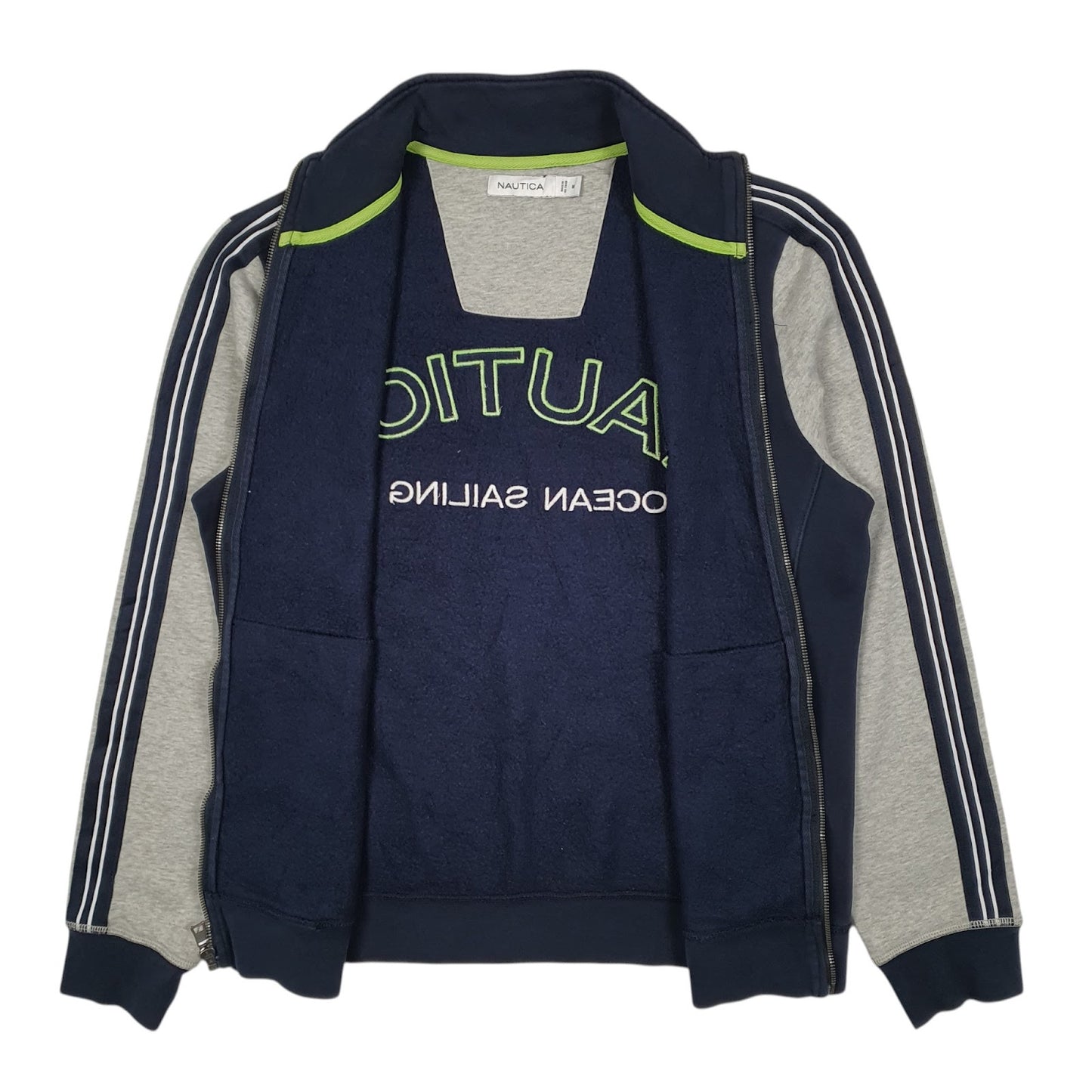 Mens Navy Nautica Ocean Sailing Full Zip Jumper