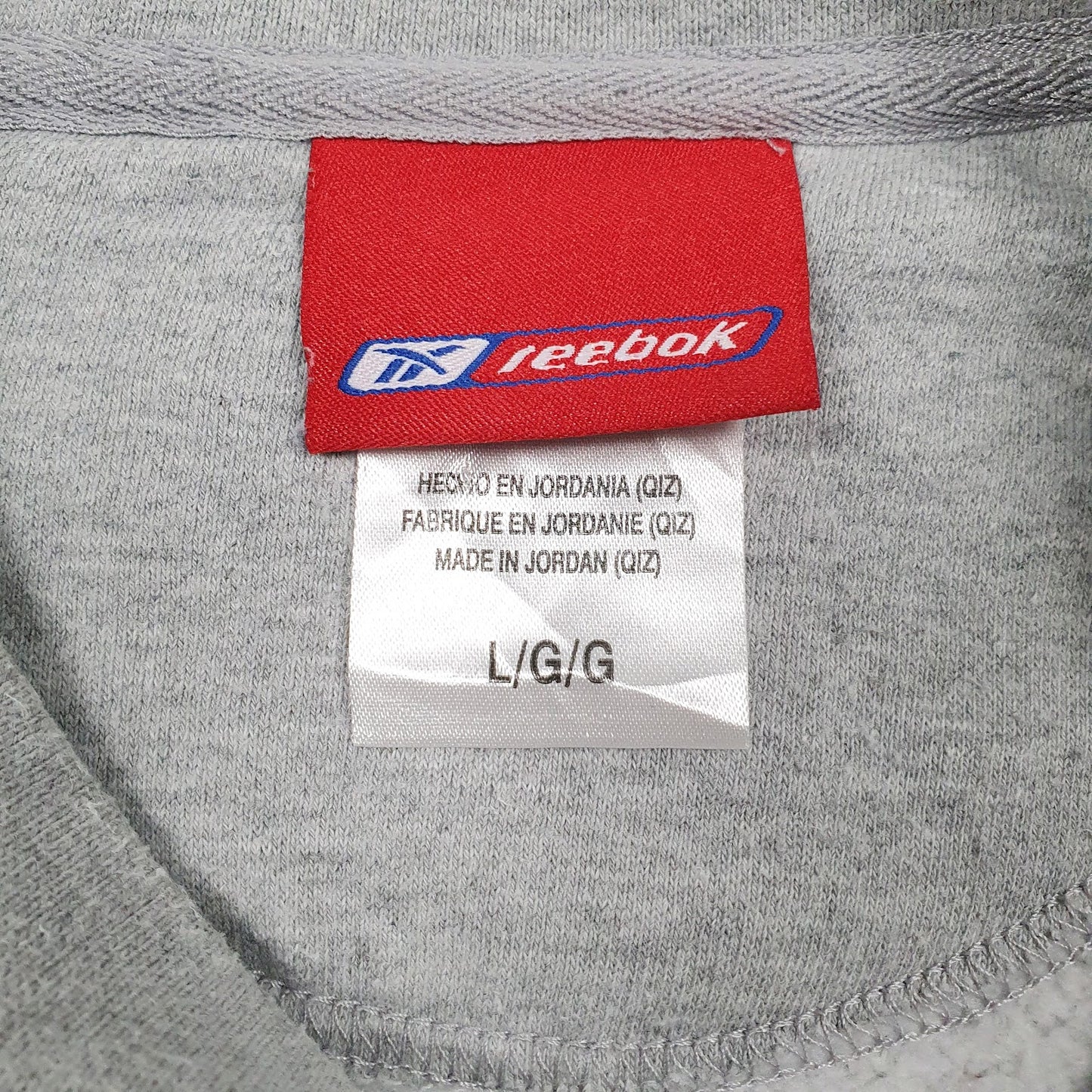 Mens Grey Reebok Baggy Crewneck Jumper