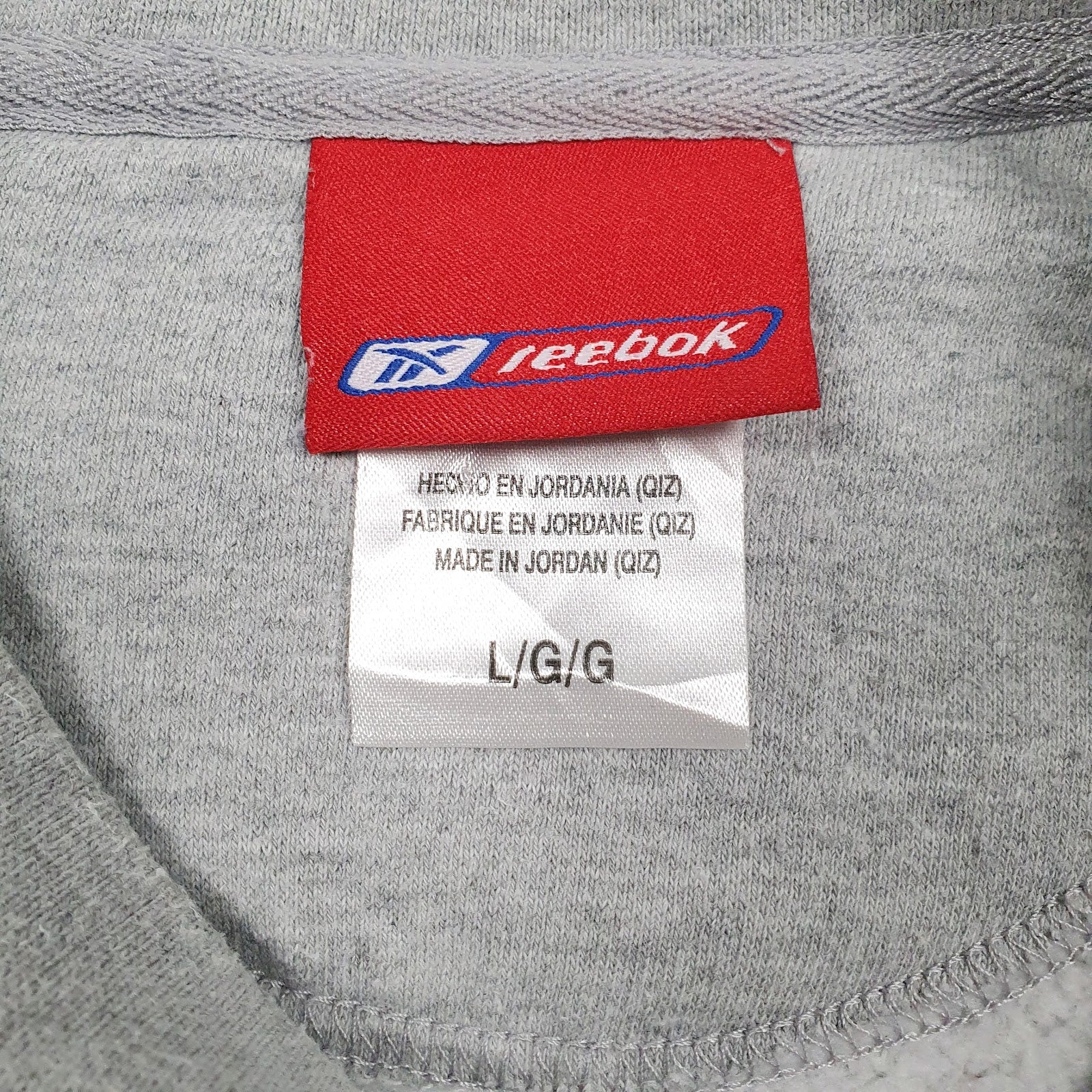 Mens Grey Reebok Baggy Crewneck Jumper
