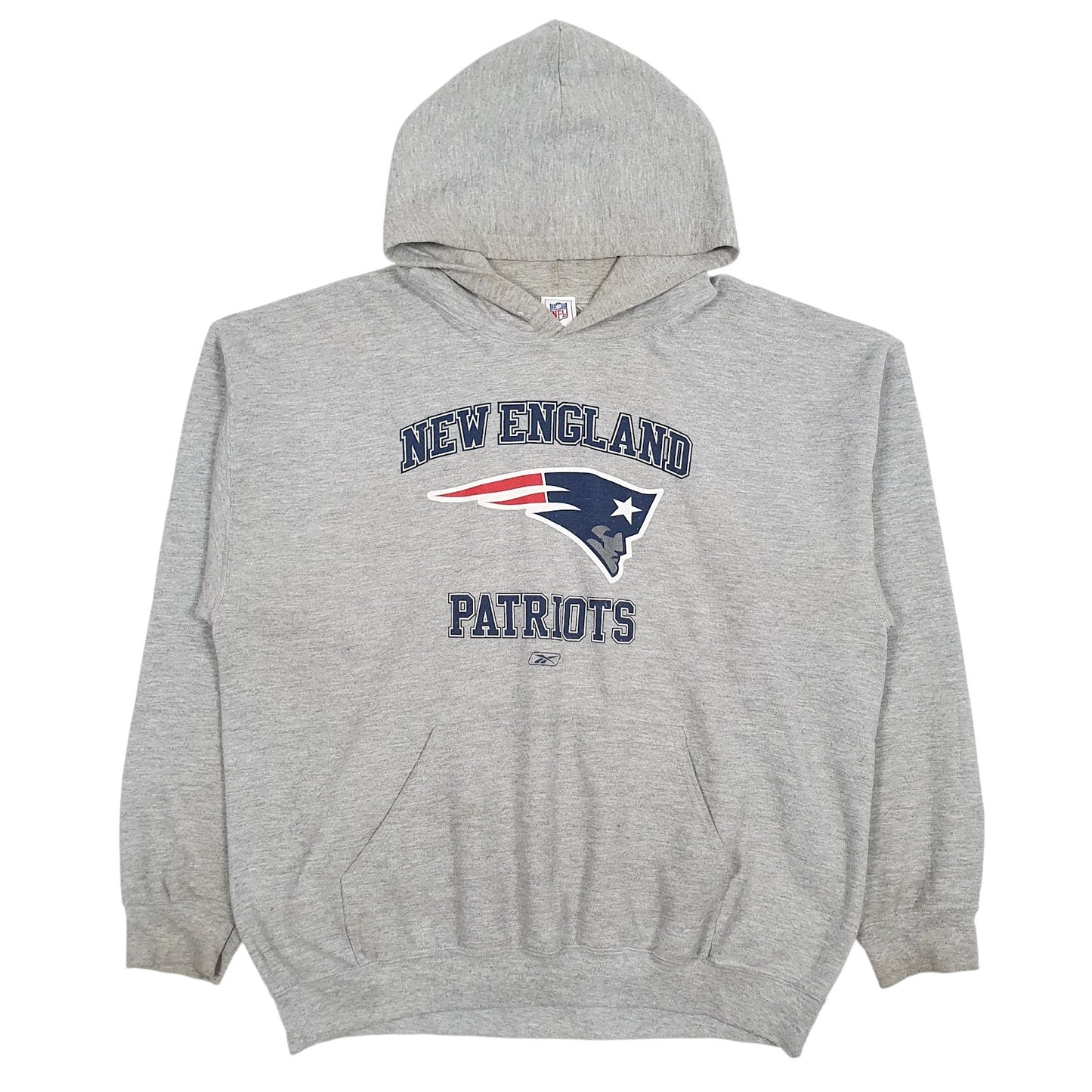 Mens Grey NFL New England Patriots Hoodie Jumper