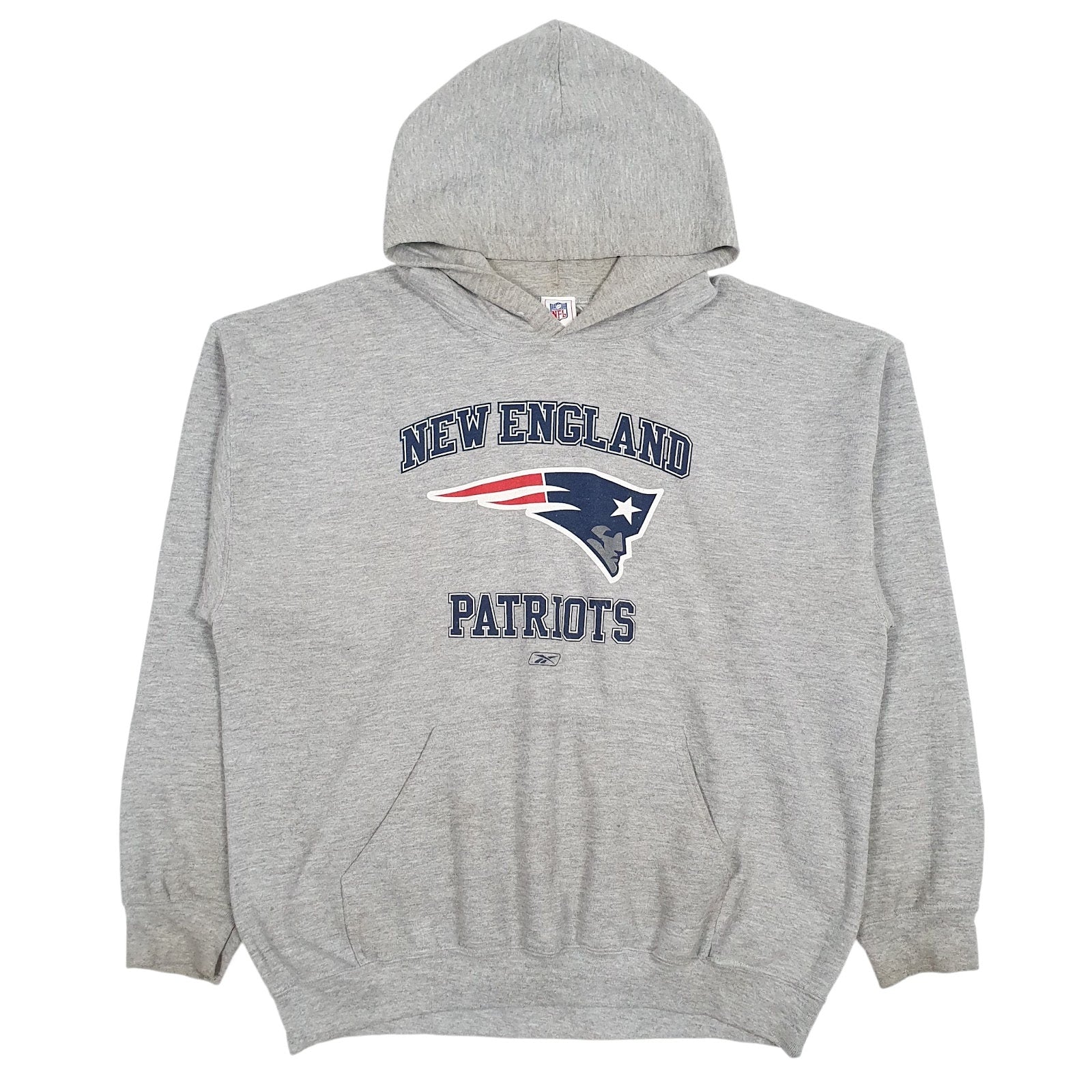 Mens Grey NFL New England Patriots Hoodie Jumper